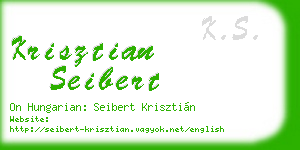 krisztian seibert business card