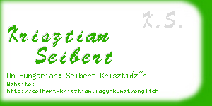 krisztian seibert business card